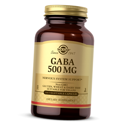 Гамма-аминомасляная кислота Solgar Gaba 500 mg 100 вег. капс. (72313019) - фото 1