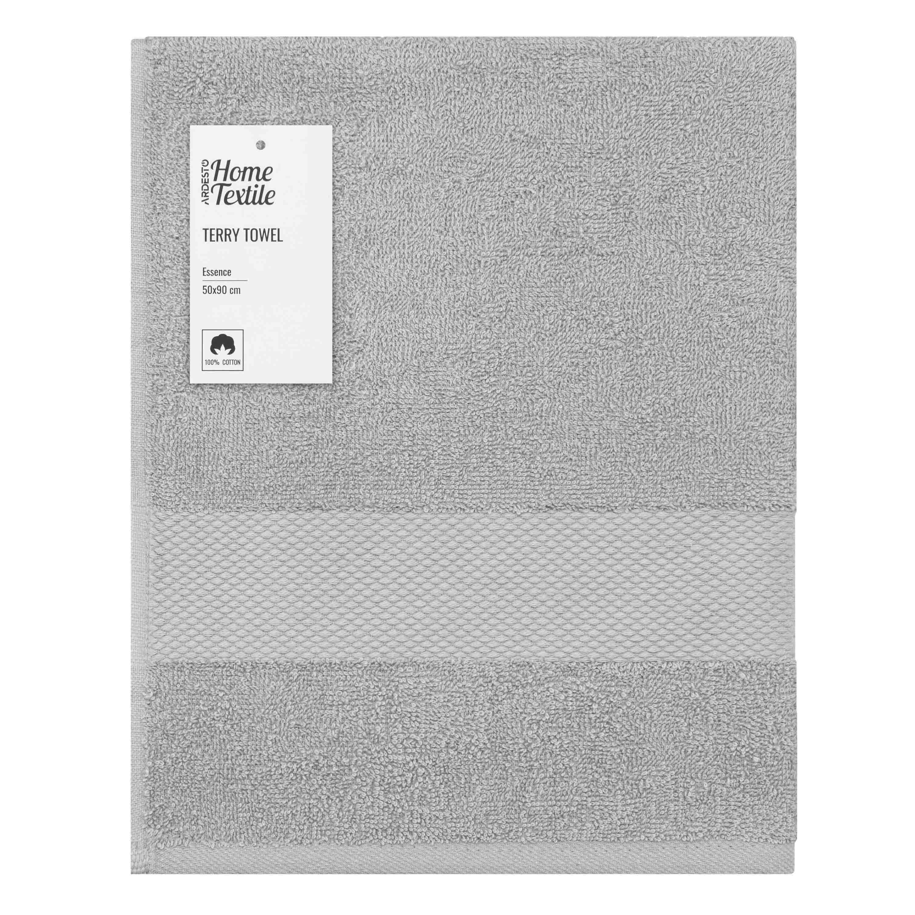 Полотенце махровое Ardesto Essence 50x90 см Серый (ART2250GR)