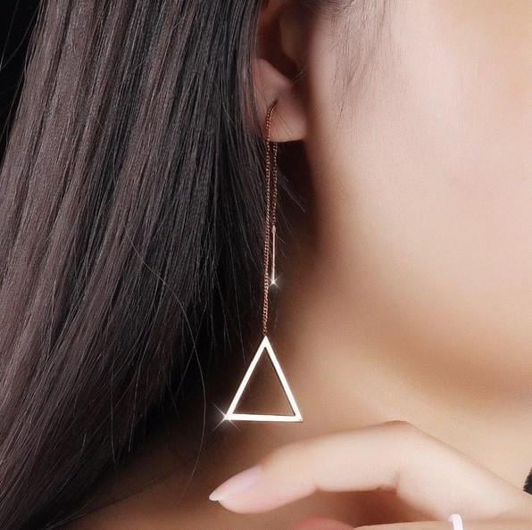 Серьги треугольники без вставок бижутерный сплав 90 мм (1989848583)