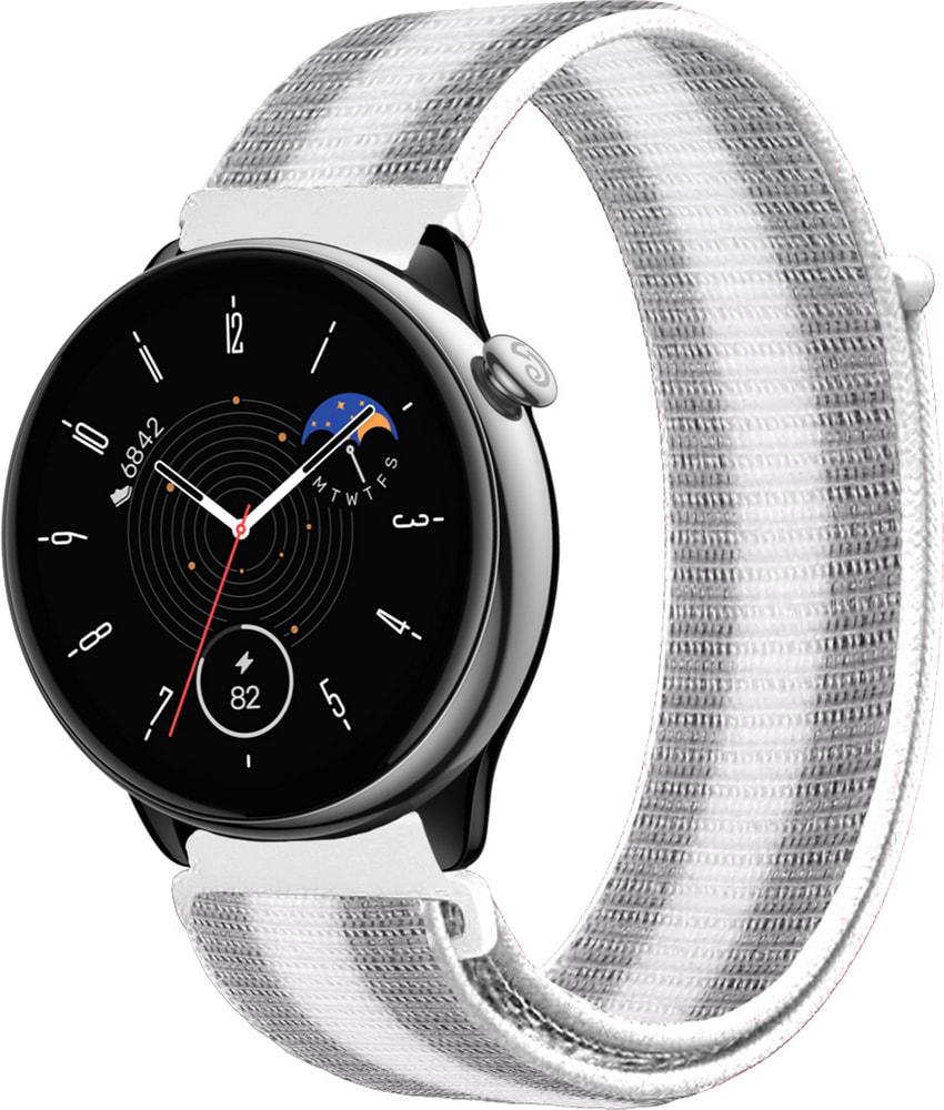 Ремешок нейлоновый Sport Loop для Amazfit GTR Mini Silver/White (33603-58)