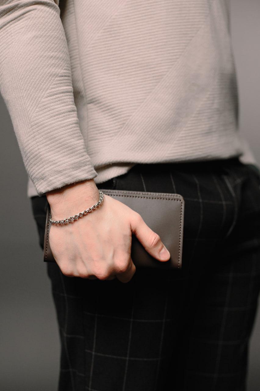 Портмоне мужское из натуральной кожи Коричневый (SR005) - фото 8 Портмоне мужское из натуральной кожи Коричневый (SR005) - фото 8