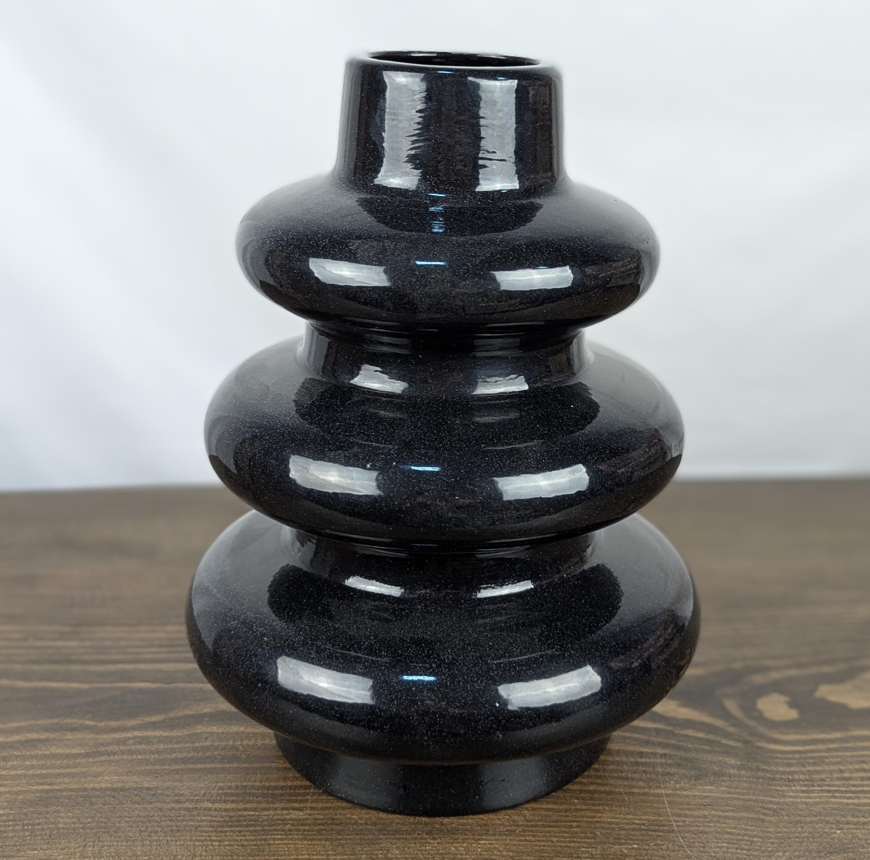 Ваза Nana ceramics Ліберті 26 см глянець Чорний