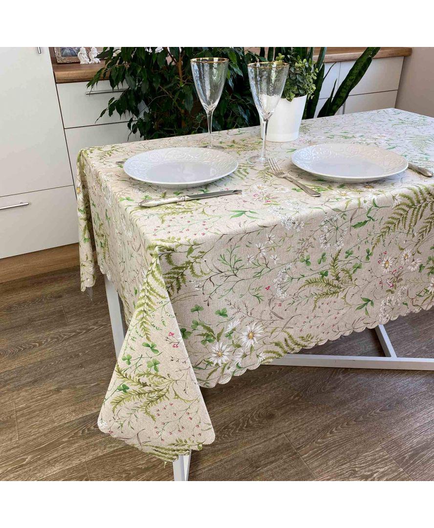 Скатерть водоотталкивающая Simfoni 120x136 Herbal