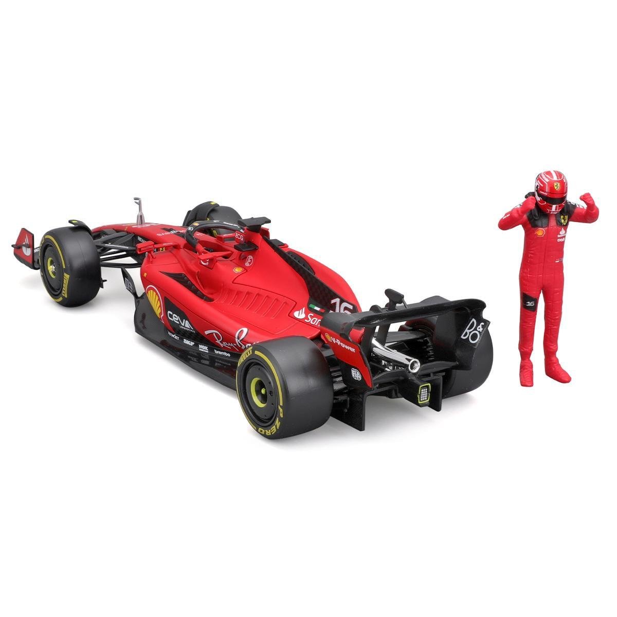 Автомодель игрушечная детская с фигуркой FERRARI SF-23 1:24