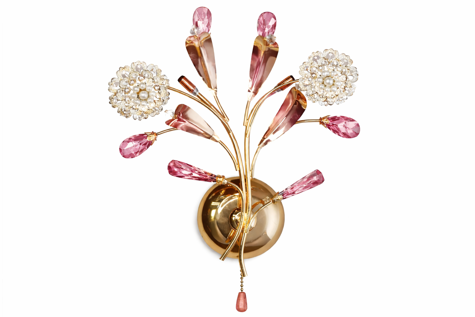 Бра галогенное Цветочные мотивы Золотой/Розовый (9466/2GP) Бра галогенное Цветочные мотивы Золотой/Розовый (9466/2GP)