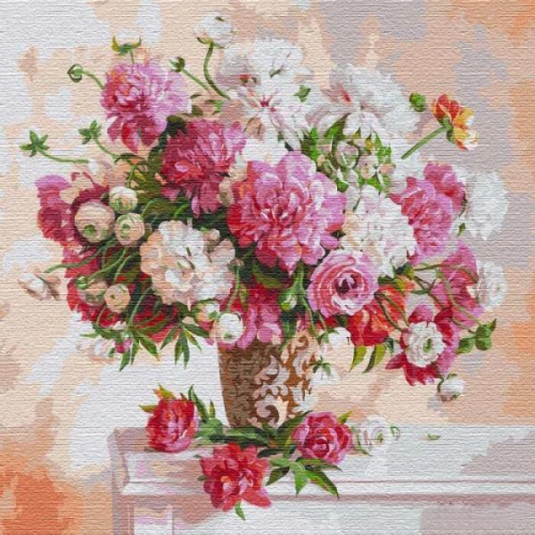 Набір для розпису за номерами Ідейка Надихаючись півоніями big 50х50 см (КНО13117-mt)