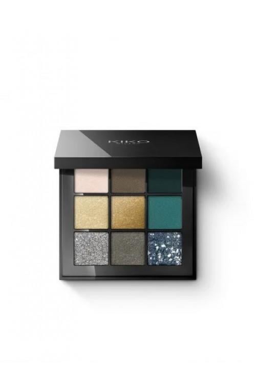 Палитра теней Kiko Milano GLAMOUR MULTI FINISH PALETTE 06 Green Vibes (001740)