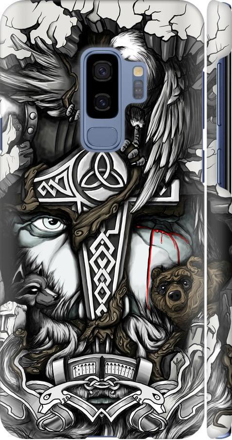 Чехол на Samsung Galaxy S9 Plus Тату Викинг (4098m-1365-42517)