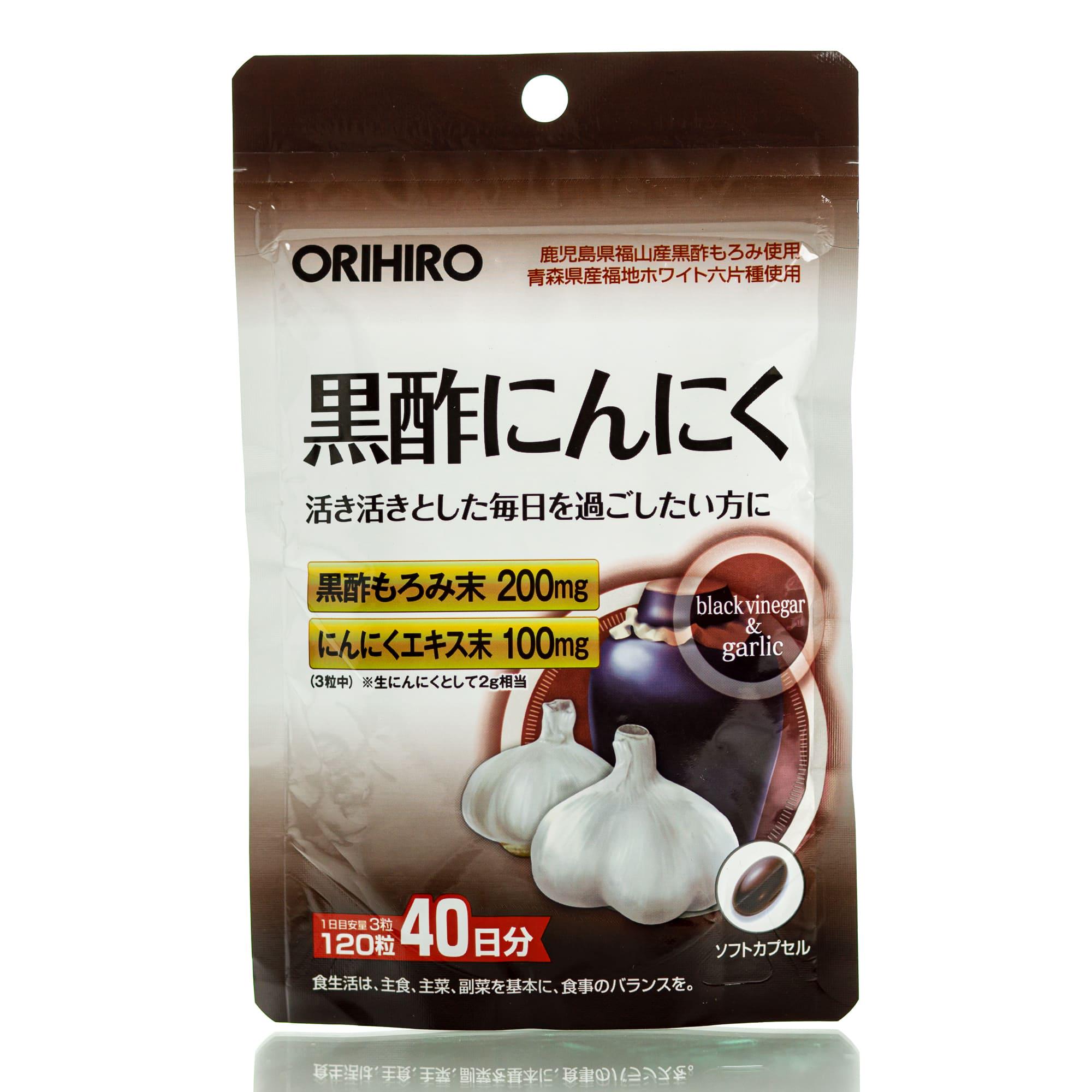 Оцет чорний Orihiro Vinegar&Garlic Моромі та часник 40 дн. 120 шт.