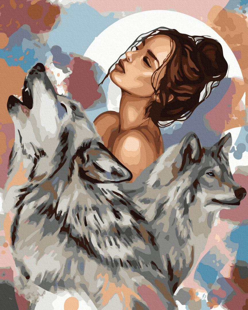 Картина за номерами Brushme Вовчиці 40x50 см (PGX41385)