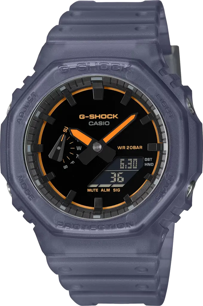 Наручные часы мужские Casio G-Shock GA-2100K-2A ударопрочные с карбоновым корпусом/водозащитой 200 м/подсветкой Черный (3053179424)