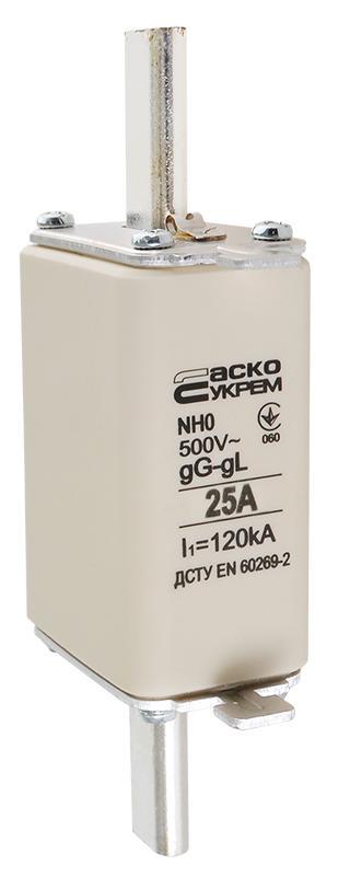 Предохранитель ножевой АСКО-Укрем NH0 25A gG с плавкой вставкой (A0050010018) Предохранитель ножевой АСКО-Укрем NH0 25A gG с плавкой вставкой (A0050010018)