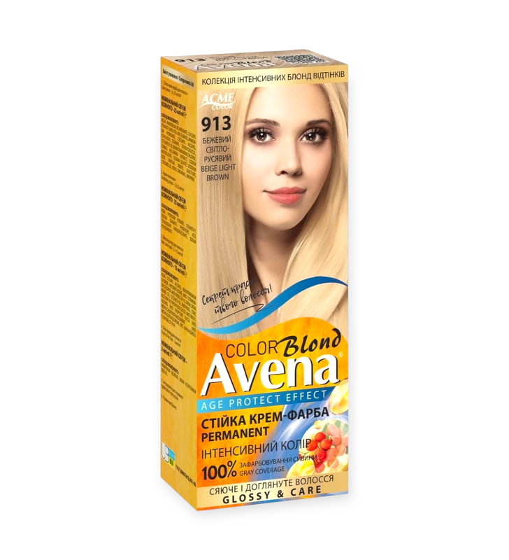Стойкая крем-краска для волос Acme Color AVENA 913 Бежевый светло-русый