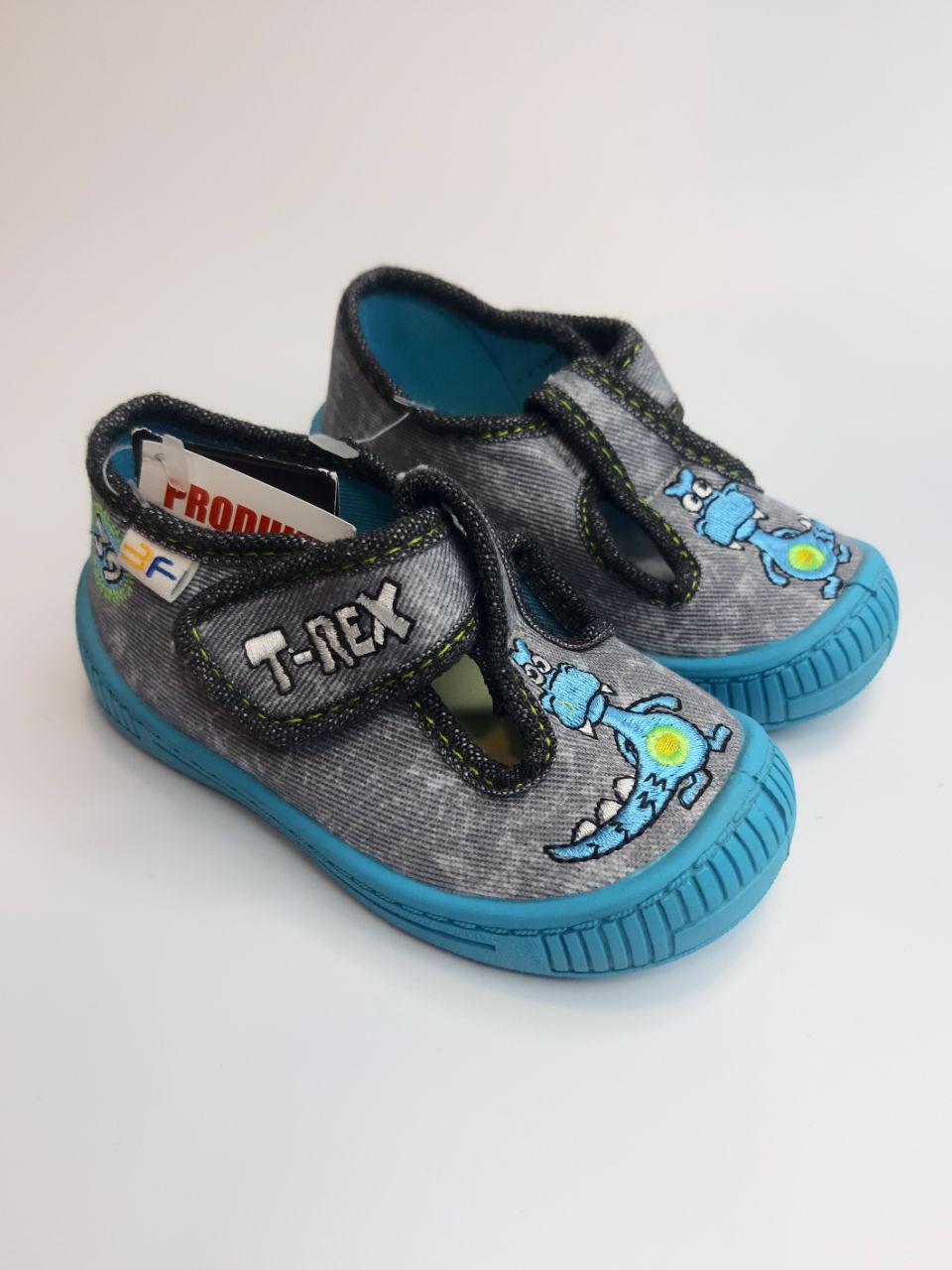 Тапочки для хлопчика текстильні 3 F р. 22 13,5 см Сірий (28/13 F)