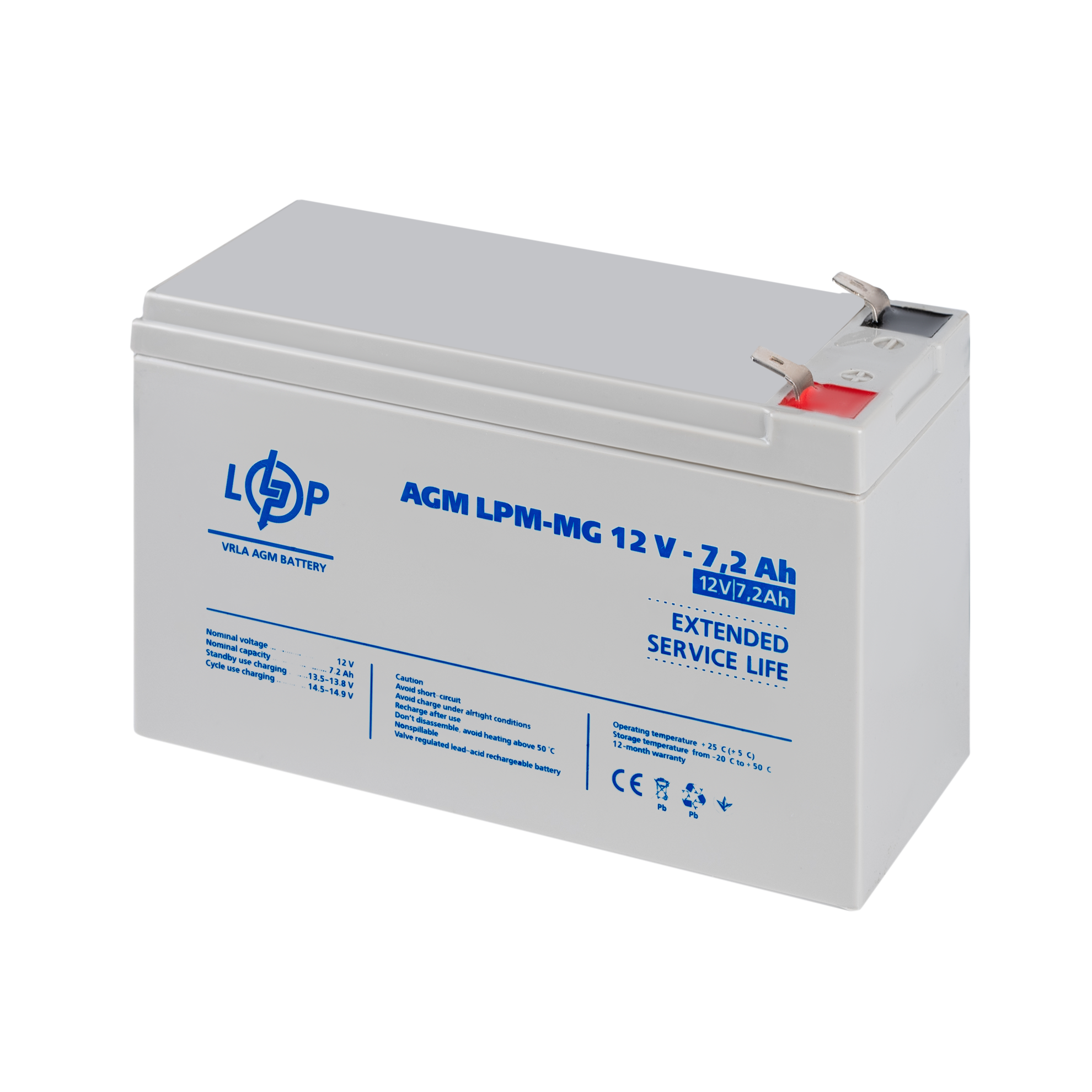 Акумулятор мультигелевий LPM-MG 12V-7,2 Ah - фото 4 Акумулятор мультигелевий LPM-MG 12V-7,2 Ah - фото 4
