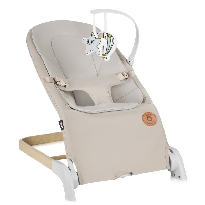 Шезлонг детский Lionelo Lilac Sand Beige