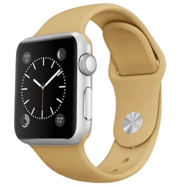 Ремінець силіконовий Sport Band для Apple Watch 42/44/45/49 мм Gold (212-00656)