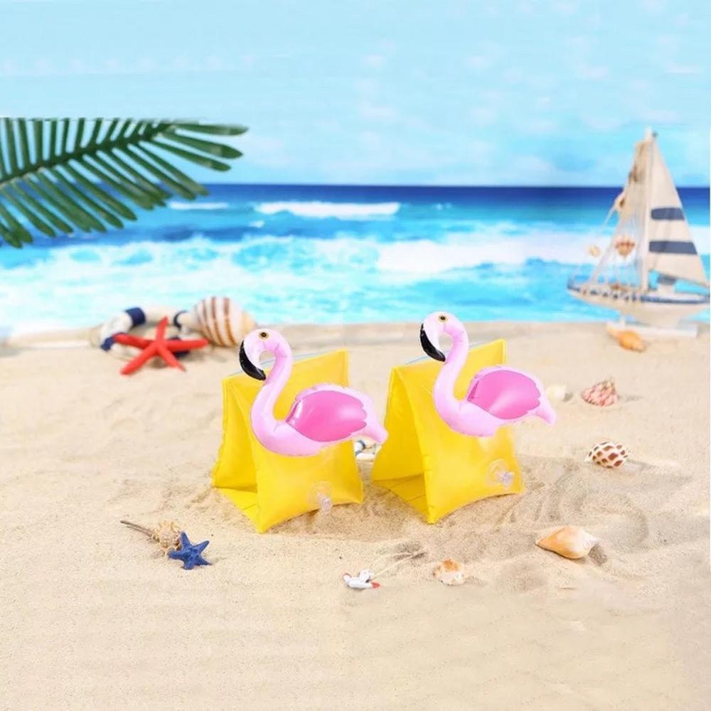 Нарукавники надувные для плавания для детей Фламинго 17x14 см Желтый - фото 6 Нарукавники надувные для плавания для детей Фламинго 17x14 см Желтый - фото 6