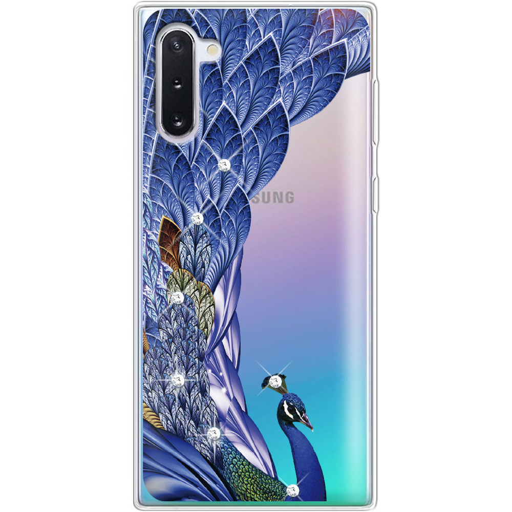 Чохол Boxface Samsung N970 Galaxy Note 10 Павич зі стразами Прозорий силікон (37407-rs7-37407)