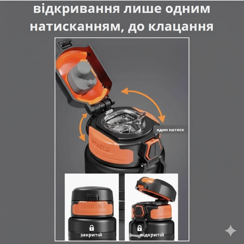 Термос бутылка из нержавеющей стали KANGZYUAN с двойной стенкой вакуумный 800 мл Черный (2466153598) - фото 5 Термос бутылка из нержавеющей стали KANGZYUAN с двойной стенкой вакуумный 800 мл Черный (2466153598) - фото 5