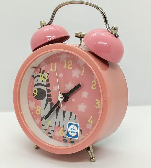 Часы настольные М-04 с будильником детские Розовый (12315225)