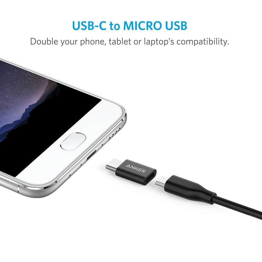 ᐉ Переходник Anker USB-C папа - Micro USB мама 2 шт. для передачи данных и  зарядки Черный (B8174011) • Купить в Киеве, Украине • Лучшая цена в Эпицентр