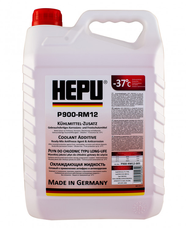 Антифриз HEPU G12 5 л Червоний (P900-RM12-005)