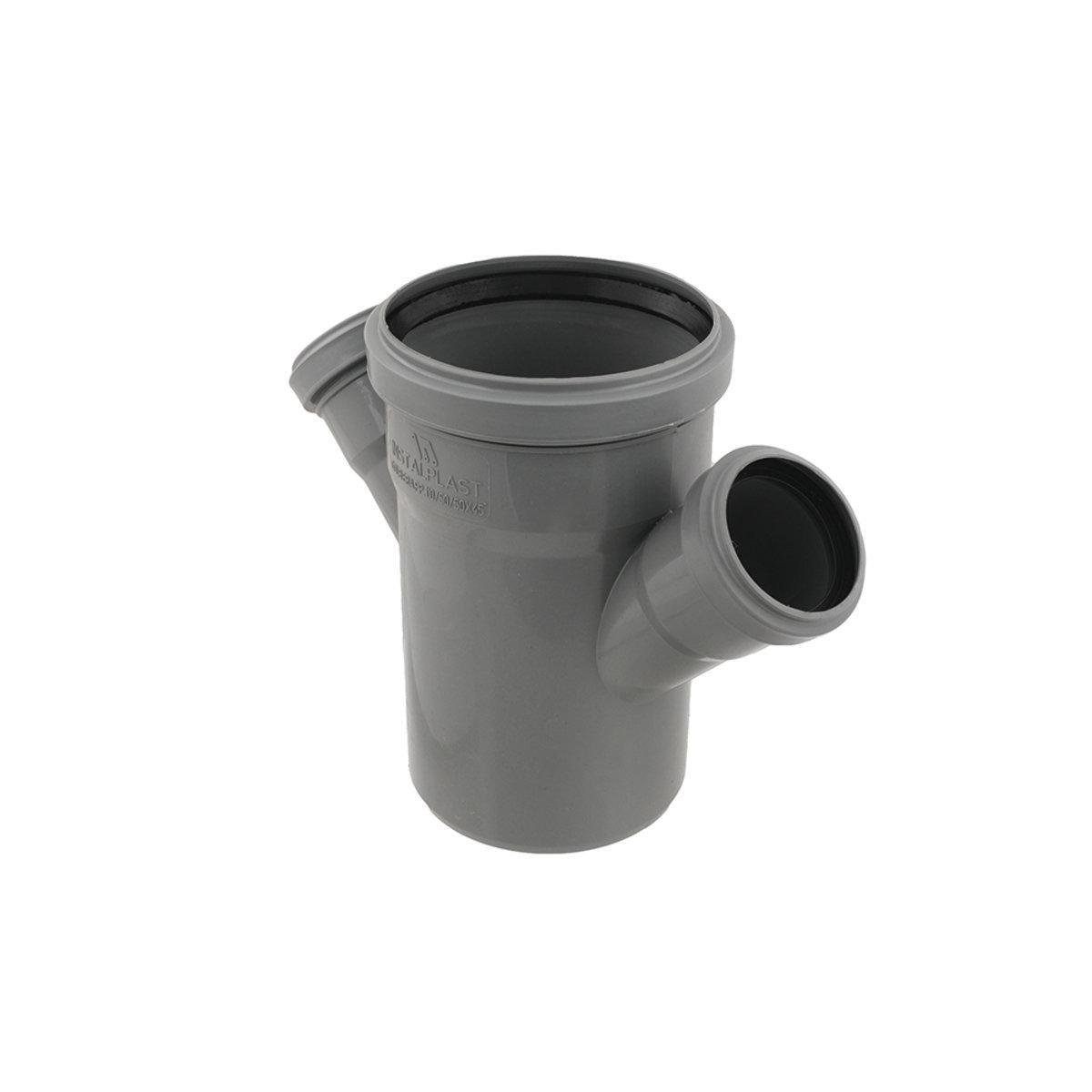 Крестовина канализационная внутренняя Інсталпласт Ф 110х50х50 мм 45° (9700)