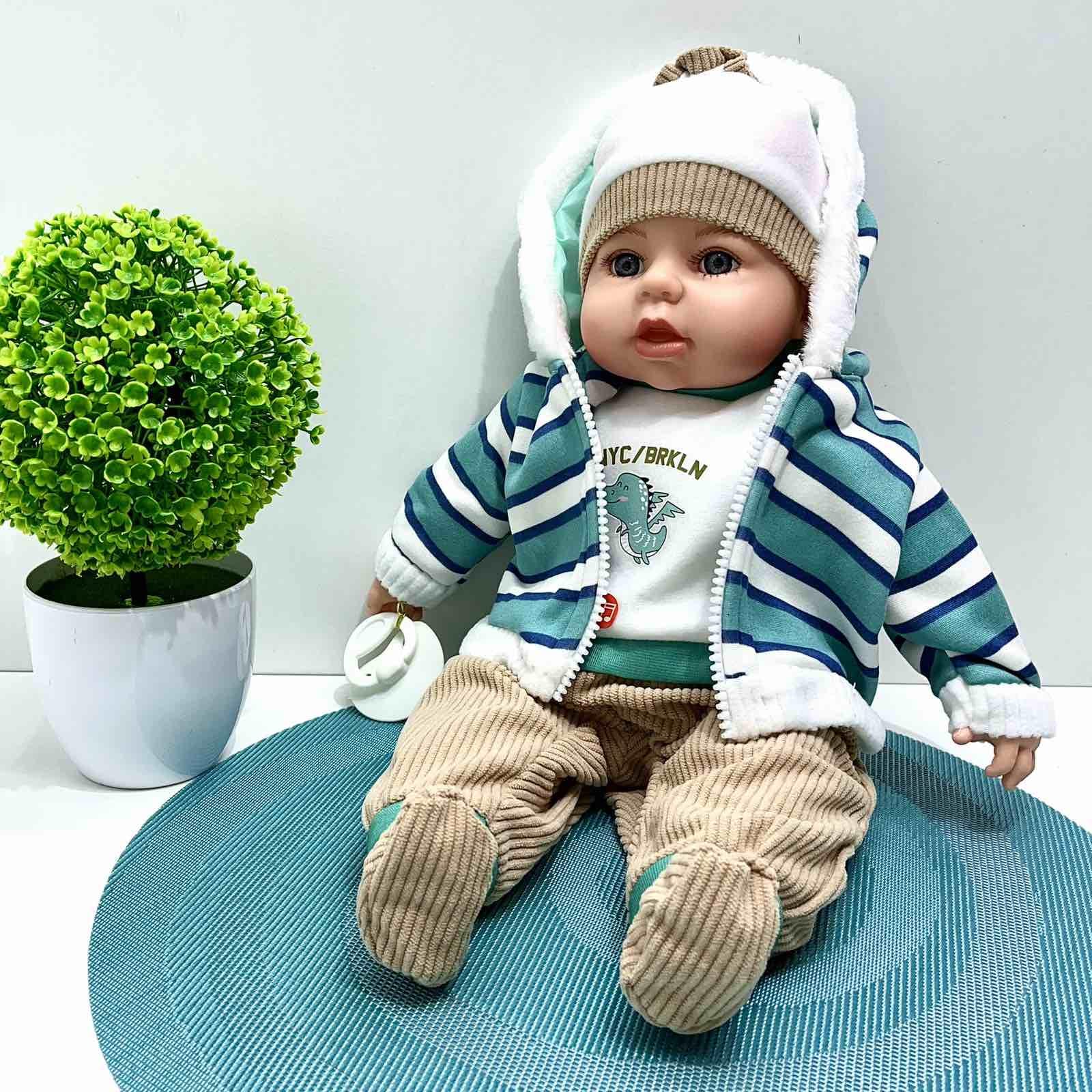 Кукла-пупс мягконабивная Вид 6 с соской и звуковыми эффектами украинский язык 42 см (M 5919 I UA)