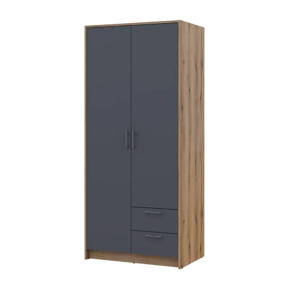 Шкаф Doros Ронди DRS-011657 2ДСП 82х52х195 см Дуб Артизан/Графит (80737804)