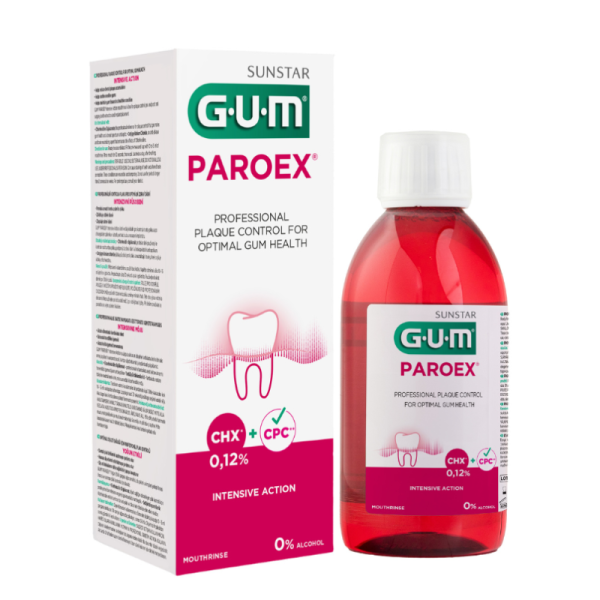 Ополаскиватель GUM PAROEX 0,12% СНХ антибактериальное действие 300 мл
