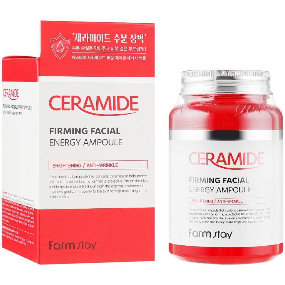 Сироватка для обличчя FarmStay омолоджуюча Ceramide Firming Facial Energy Ampoule Оновлююча 250 мл (1272359805)