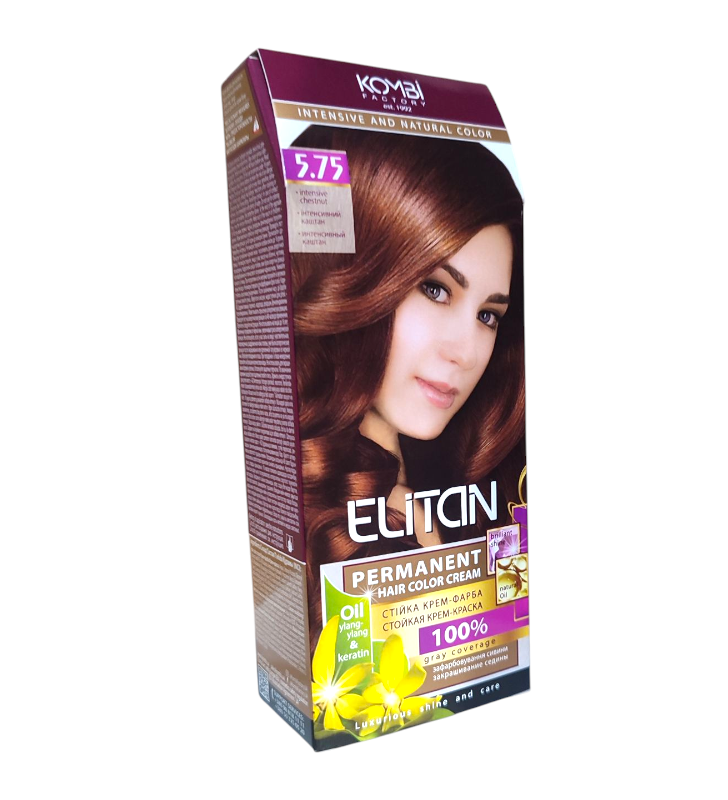 Крем-краска стойкая ELITAN Intensive 5.75 Интенсивный каштан