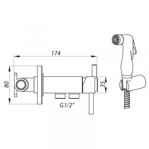 Змішувач для гігієнічного душу і бачка унітазу Zerix LR5398-1 (LL1460) - фото 2 Змішувач для гігієнічного душу і бачка унітазу Zerix LR5398-1 (LL1460) - фото 2
