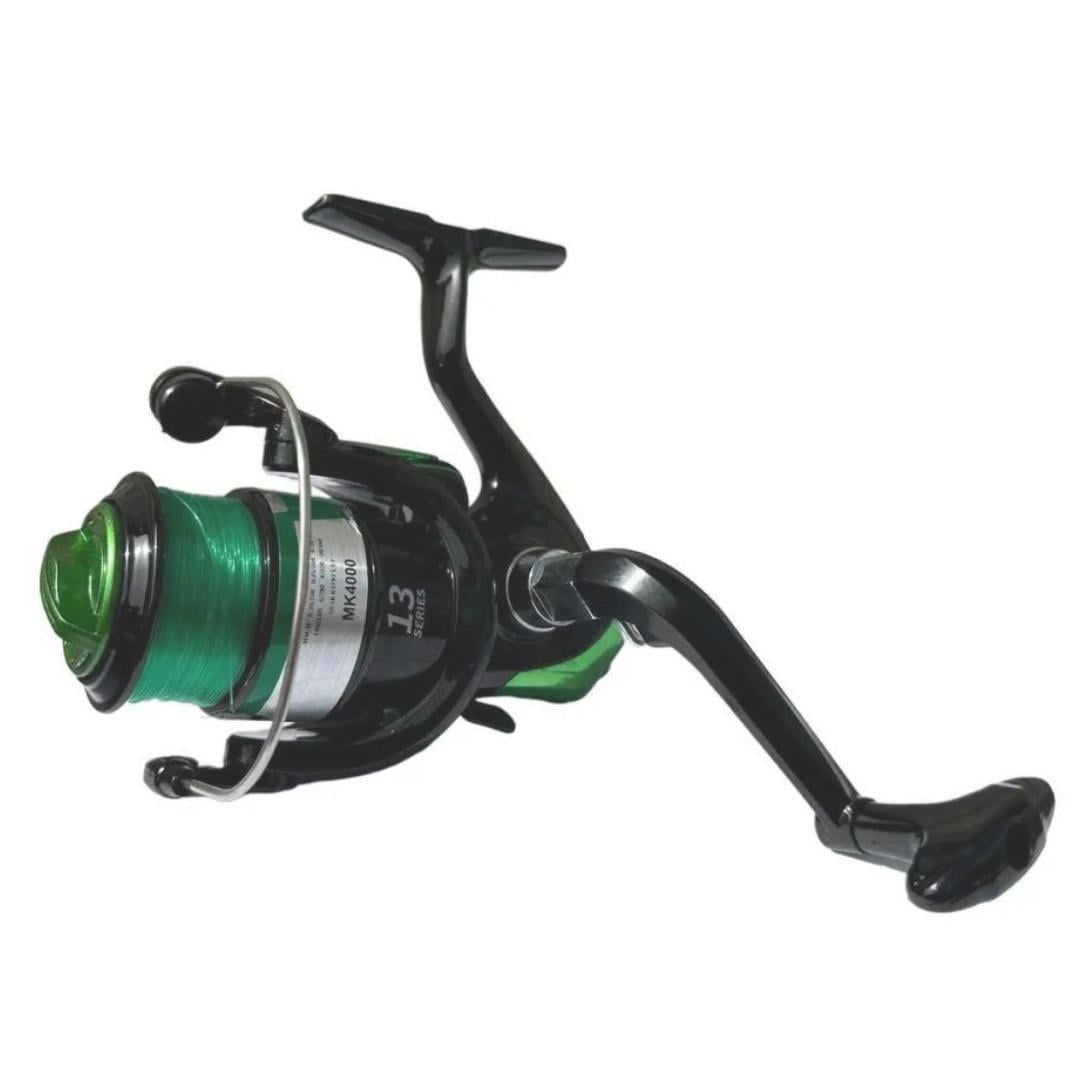 Рыболовная катушка безынерционная с жилкой Yumoshi MK3000 Green/Black (GL7054)