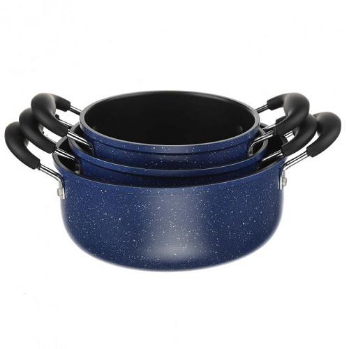 Набір каструль з кришками A-PLUS 1742 6 предметів з нержавіючої сталі (6-18-А1742) - фото 3 Набір каструль з кришками A-PLUS 1742 6 предметів з нержавіючої сталі (6-18-А1742) - фото 3