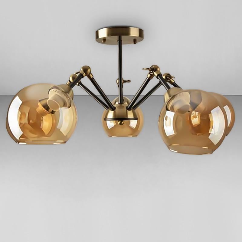 Люстра стельова Light House SC-18254/5 60х60х22,5 см Бронзовий/Бурштиновий