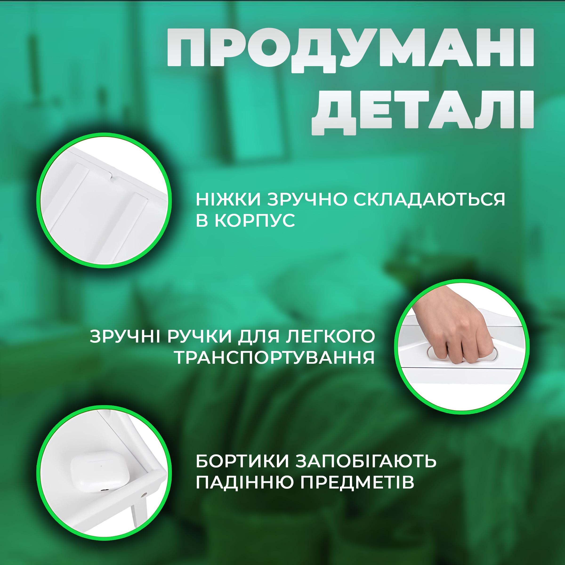 Столик-піднос з складними ніжками Kayfovo SB-WH1 бамбуковий (29199) - фото 3