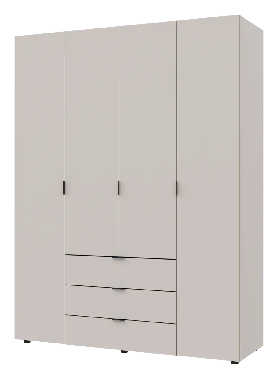 Распашной шкаф для одежды Doros Гелар 4 ДСП 155х49,5х203,4 см Кашемир (80737634) - фото 3