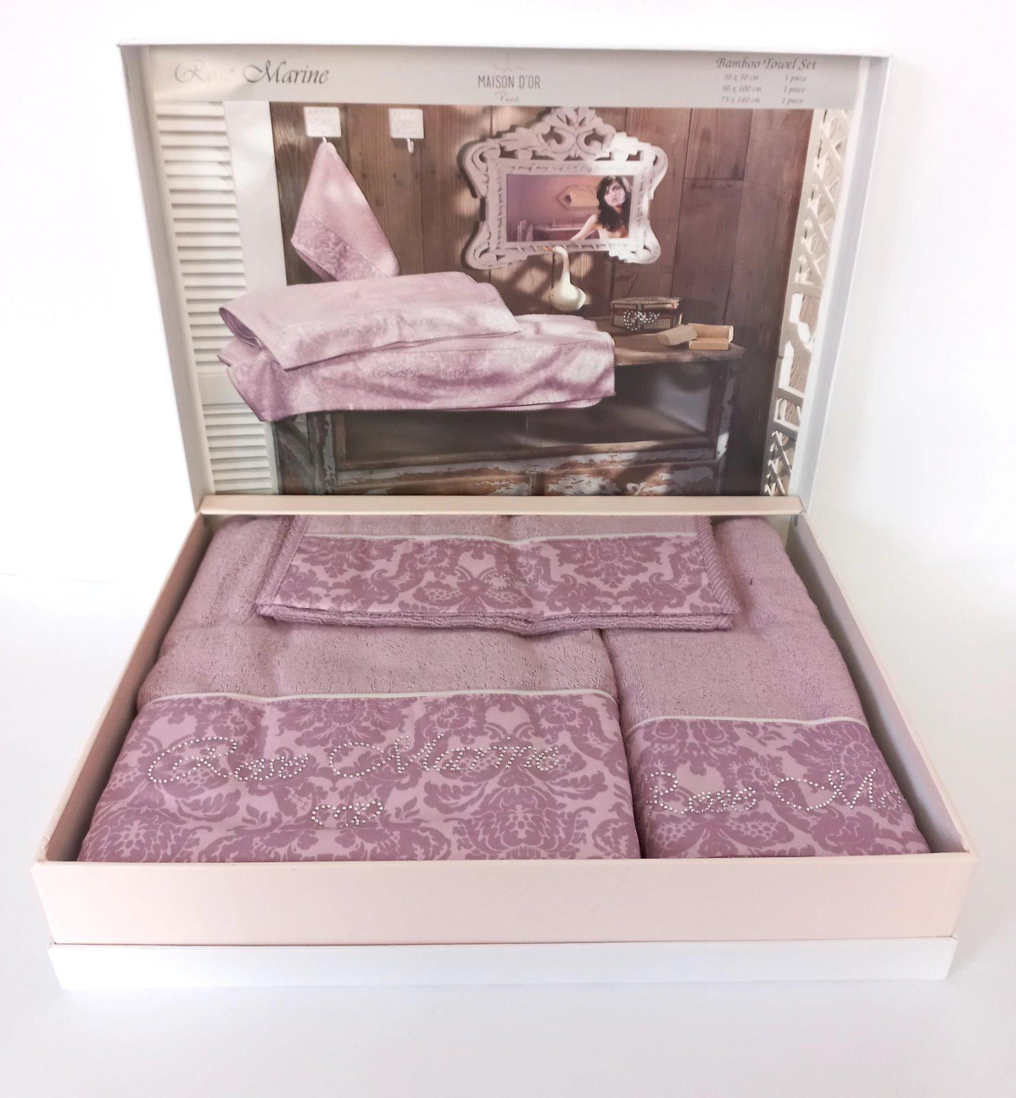 Полотенца Maison D'or 3 шт. Rose Marine Dark Lilac (CN9426) Полотенца Maison D'or 3 шт. Rose Marine Dark Lilac (CN9426)