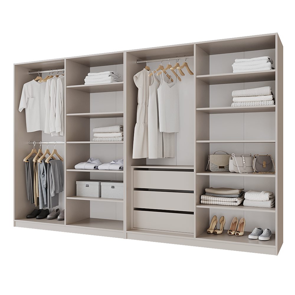 Шкаф распашной с тумбой Меблітренд Чиназес ЧиТ-3200 3200х500х2050 мм Кашемир (27287316) - фото 2 Шкаф распашной с тумбой Меблітренд Чиназес ЧиТ-3200 3200х500х2050 мм Кашемир (27287316) - фото 2