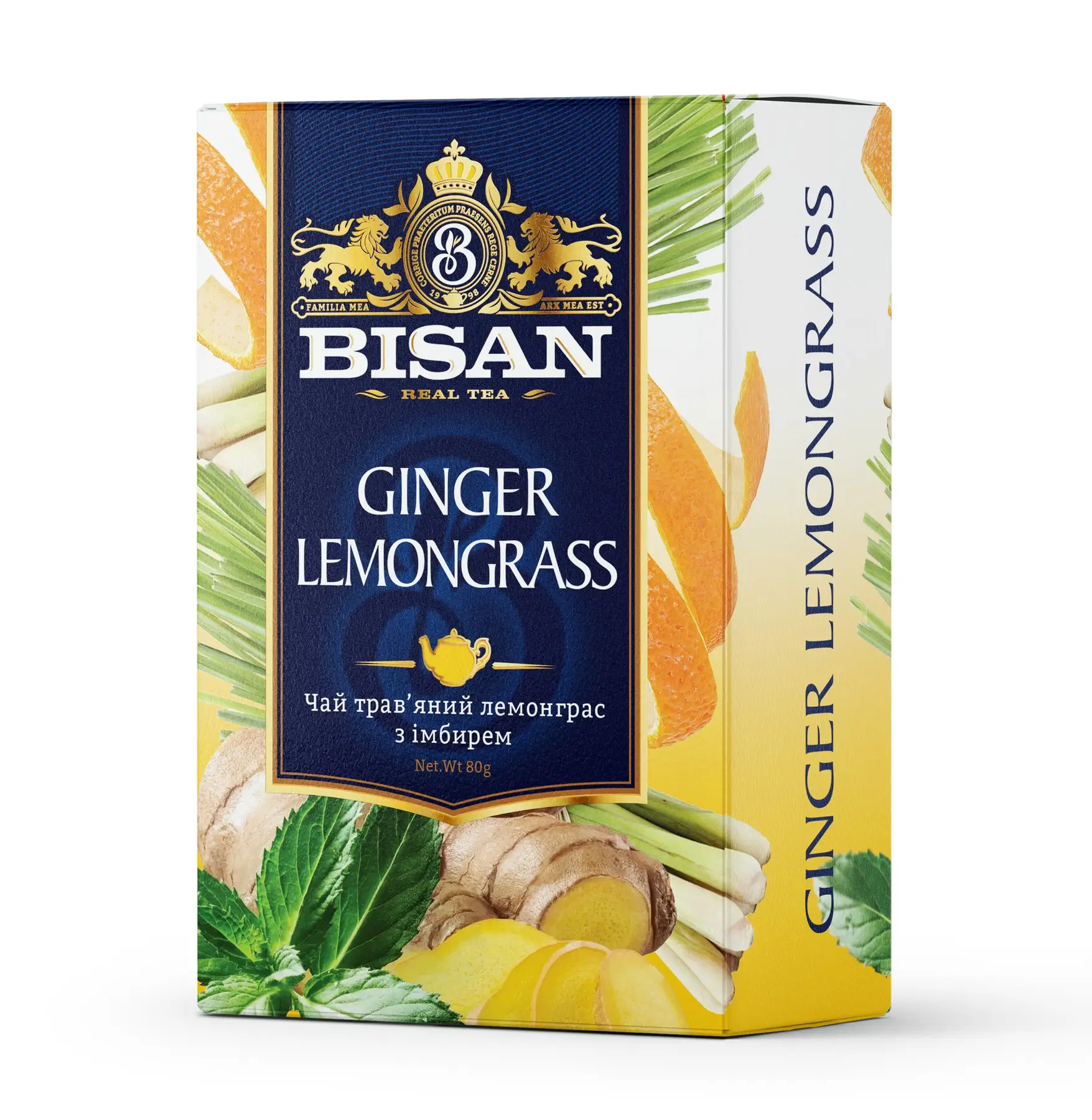 Чай BISAN Ginger Lemongrass 80 г (4820186122558)