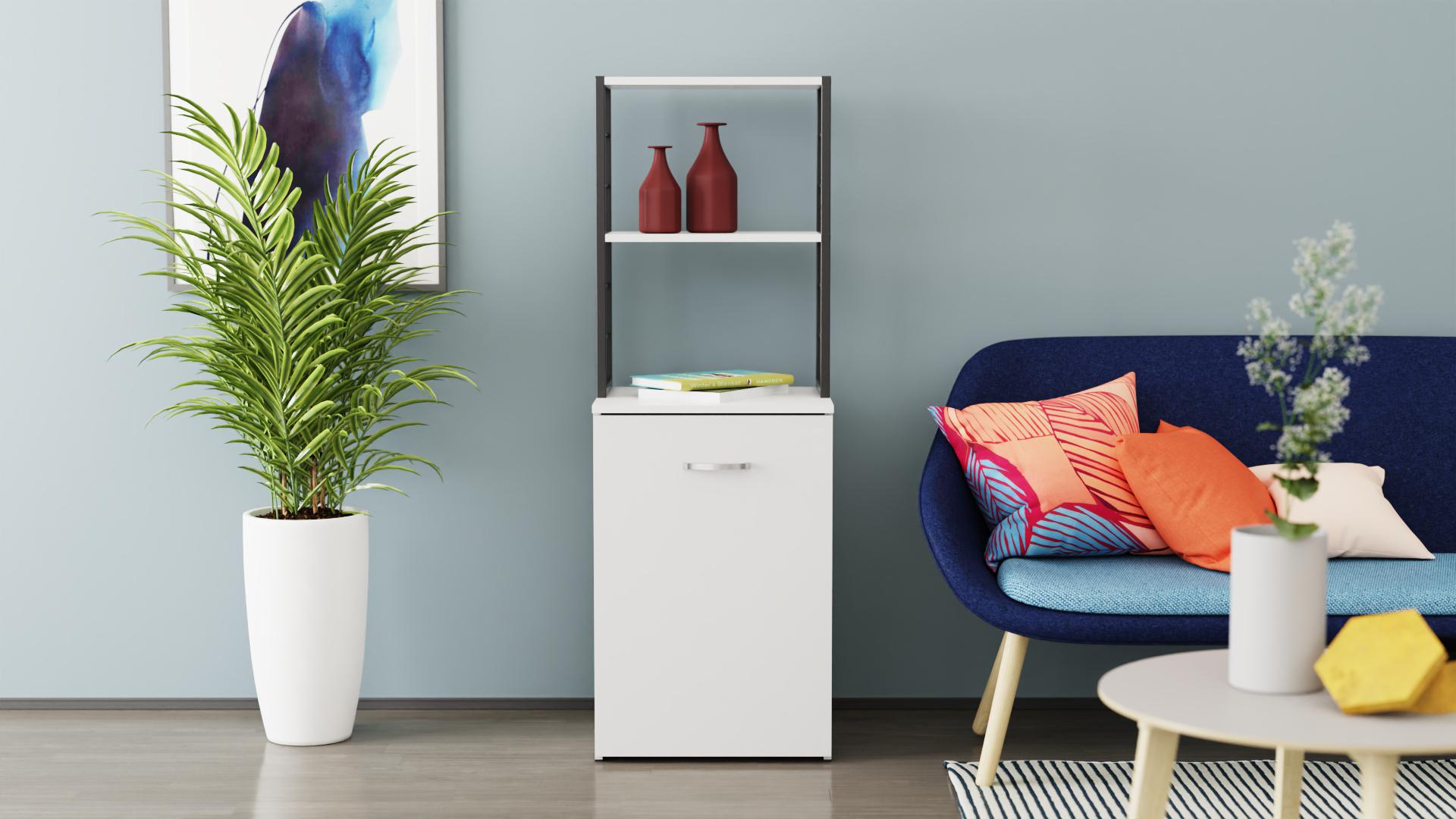 Стіл-тумба трансформер Ferrum-decor Смарт 4/1 з етажеркою метал/ДСП 16 мм 1430x1450x500 мм Чорний/Білий (FRD-105123) - фото 9 Стіл-тумба трансформер Ferrum-decor Смарт 4/1 з етажеркою метал/ДСП 16 мм 1430x1450x500 мм Чорний/Білий (FRD-105123) - фото 9