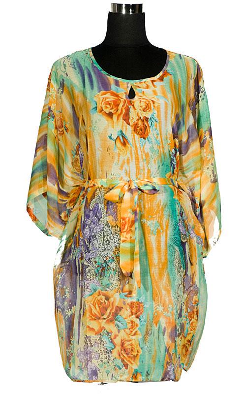 Туника с поясом из вискозы (A5511)