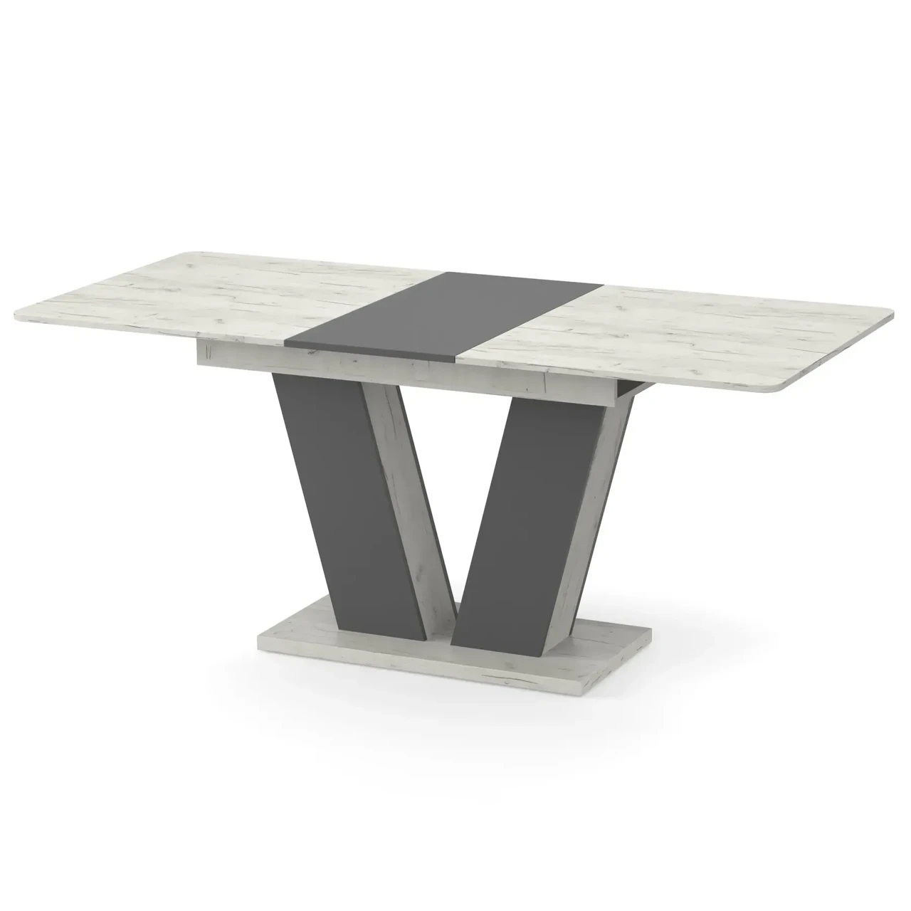 Обідній стіл розсувний Neman Den 180/140х80х78,4 см Дуб крафт білий/Графіт (558830) Обідній стіл розсувний Neman Den 180/140х80х78,4 см Дуб крафт білий/Графіт (558830)