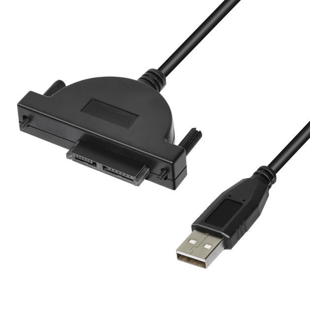 Кабель-перехідник XON E-Tech MemoryCable USB 2.0 to mini SATA CD/DVD Чорний (XCA1A12MS1PB 6549) Кабель-перехідник XON E-Tech MemoryCable USB 2.0 to mini SATA CD/DVD Чорний (XCA1A12MS1PB 6549)