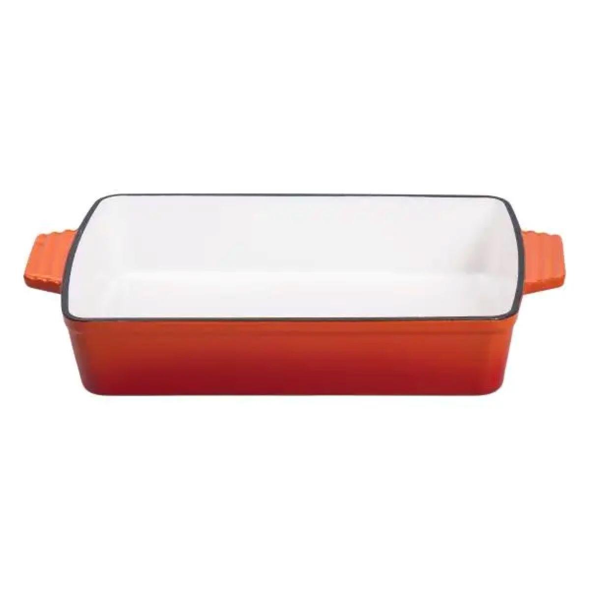 Форма для запекания чугунная 40х23,6х6 см 3 л Оранжевый (6823) - фото 4