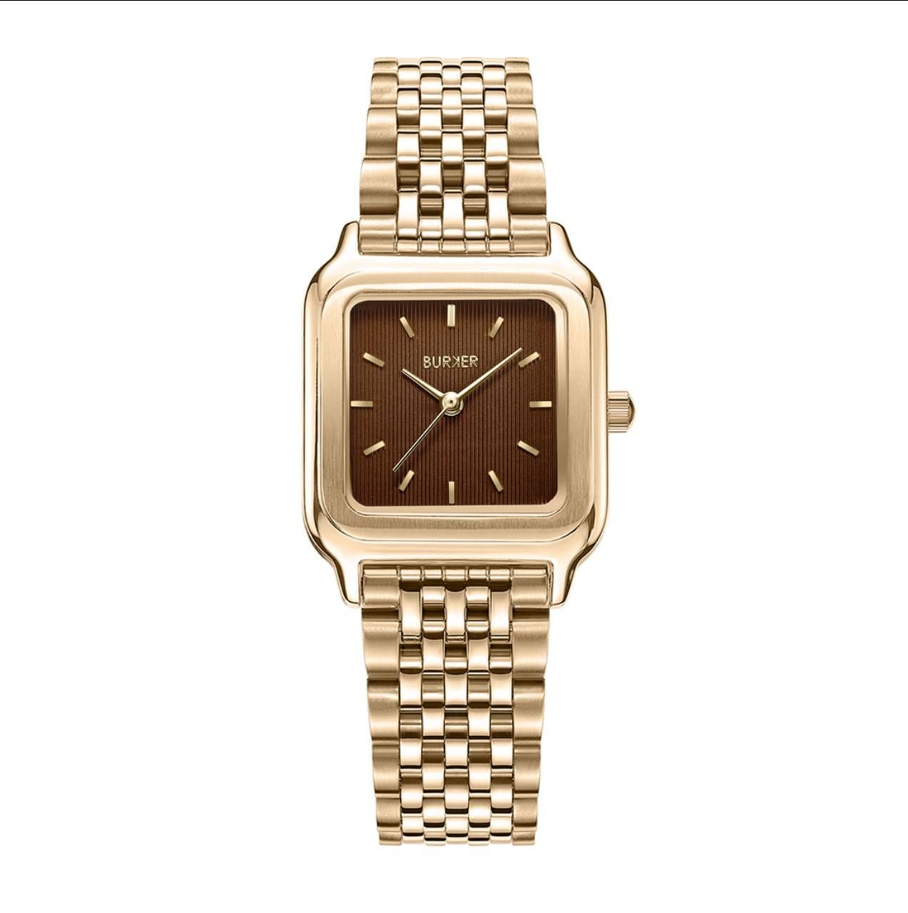 Наручные часы женские Burker Macy Gold/Brown (38427301)