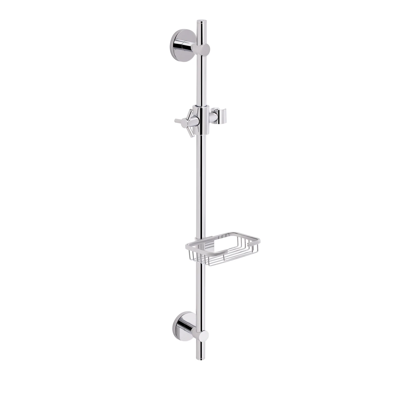 Устойчивая стойка Qtap Sprha QT003 округлая с полкой 700 мм Chrome (2608667640)