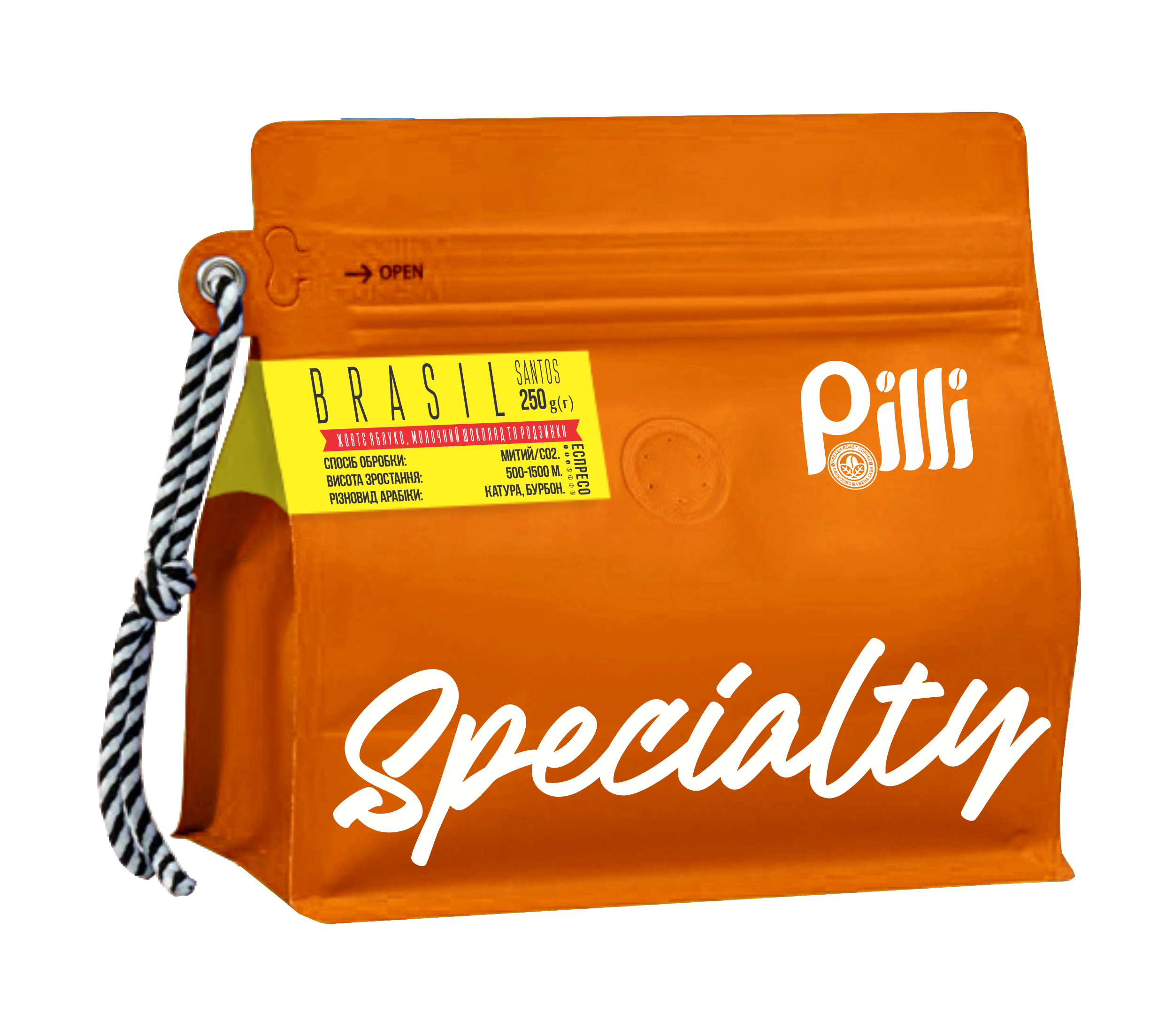 Кава Specialty ТМ Pilli Бразилія Santos 250 г